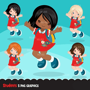 Kit Digital Menina Estudante 