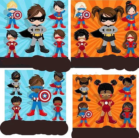 Kit Digital Super Heróis Baby