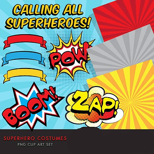 Kit Digital Super Heróis 