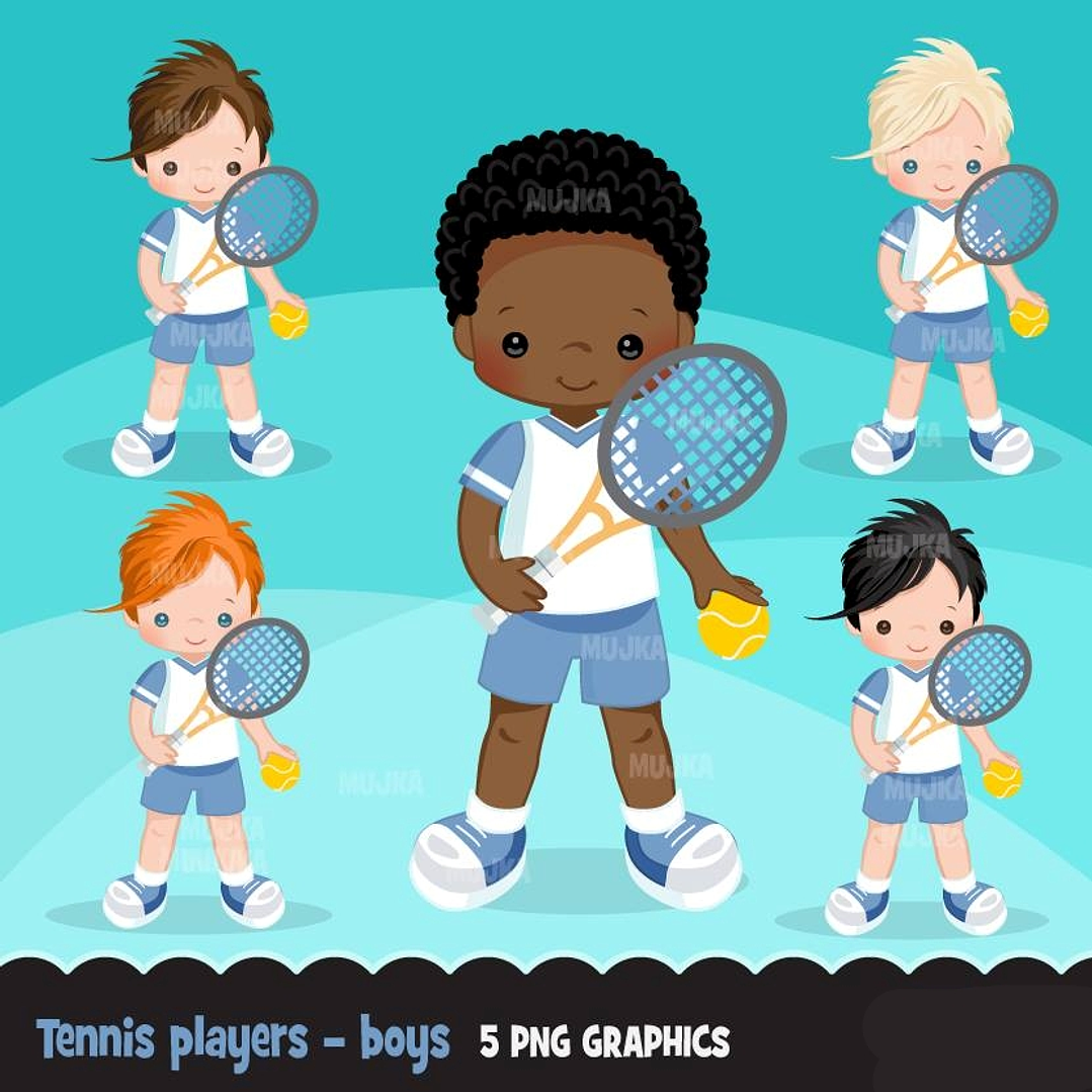 Kit Digital Menino Jogando Tenis  1