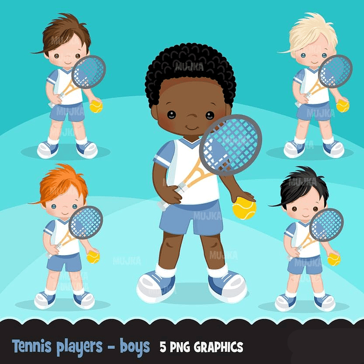 Kit Digital Menino Jogando Tenis  1