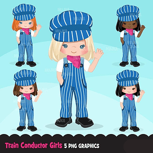 Kit Digital Condutor de Trem Menina 