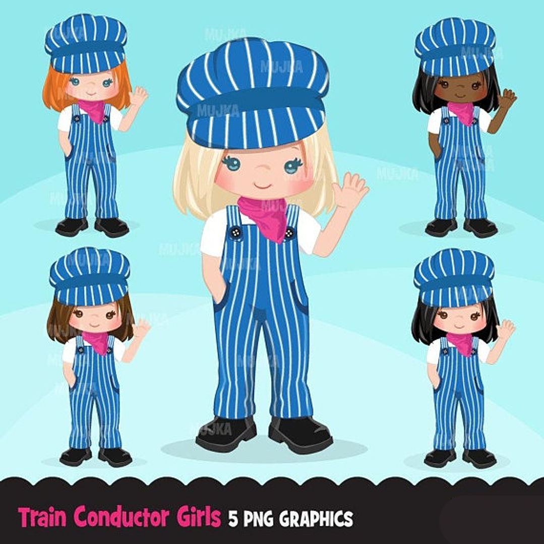 Kit Digital Condutor de Trem Menina  1