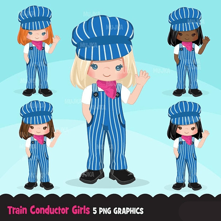 Kit Digital Condutor de Trem Menina  1