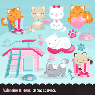 Kit Digital Gatinhos Fofos 