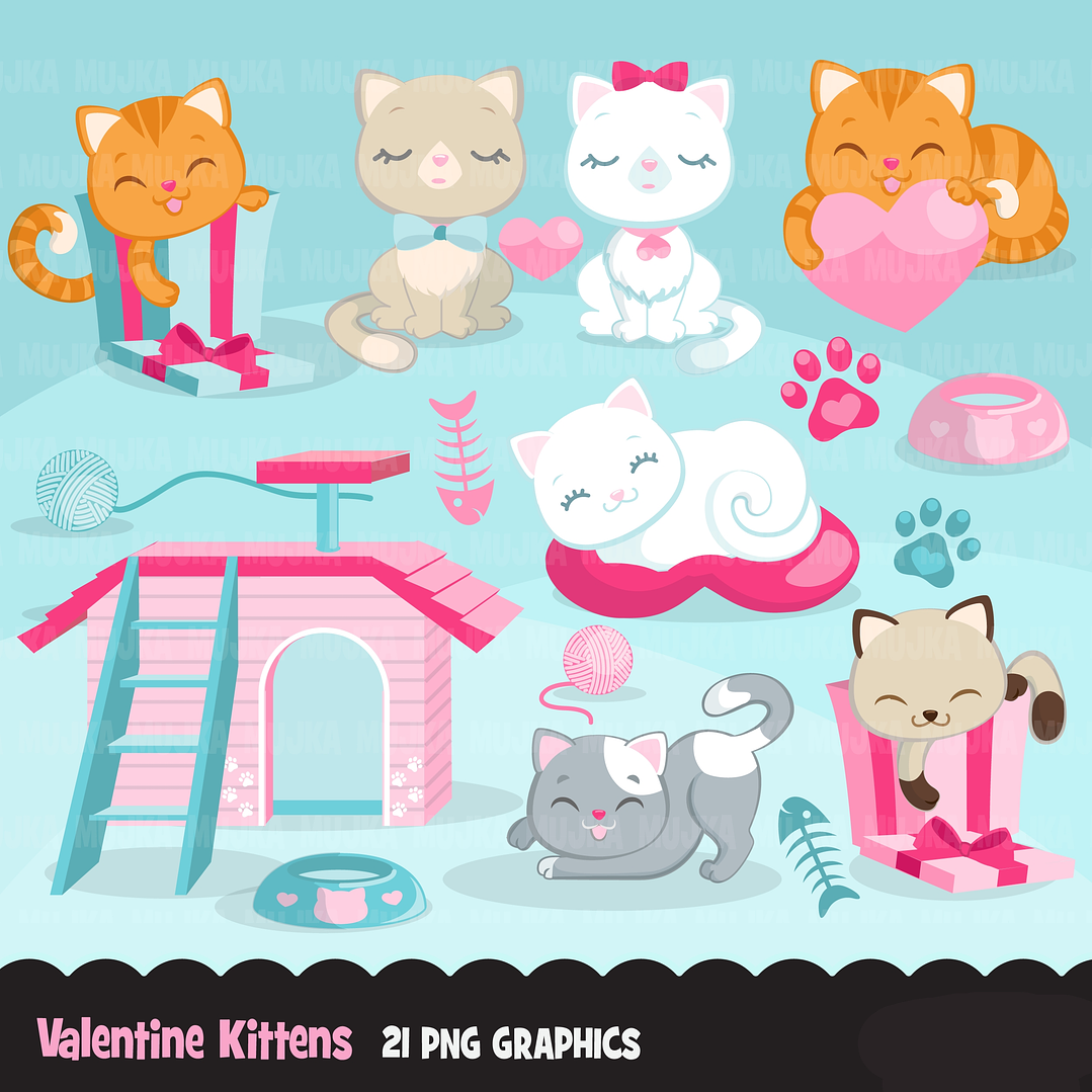 Kit Digital Gatinhos Fofos 1