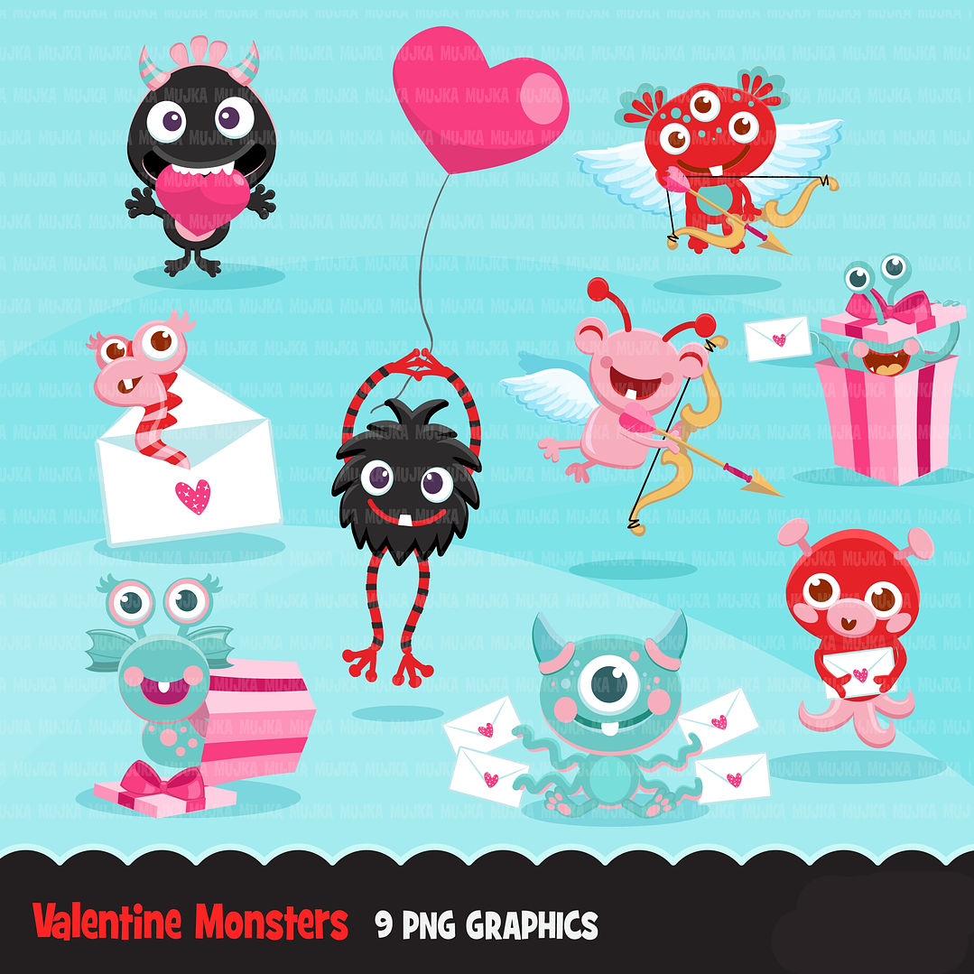 Kit Digital Monstrinhos Fofos  1