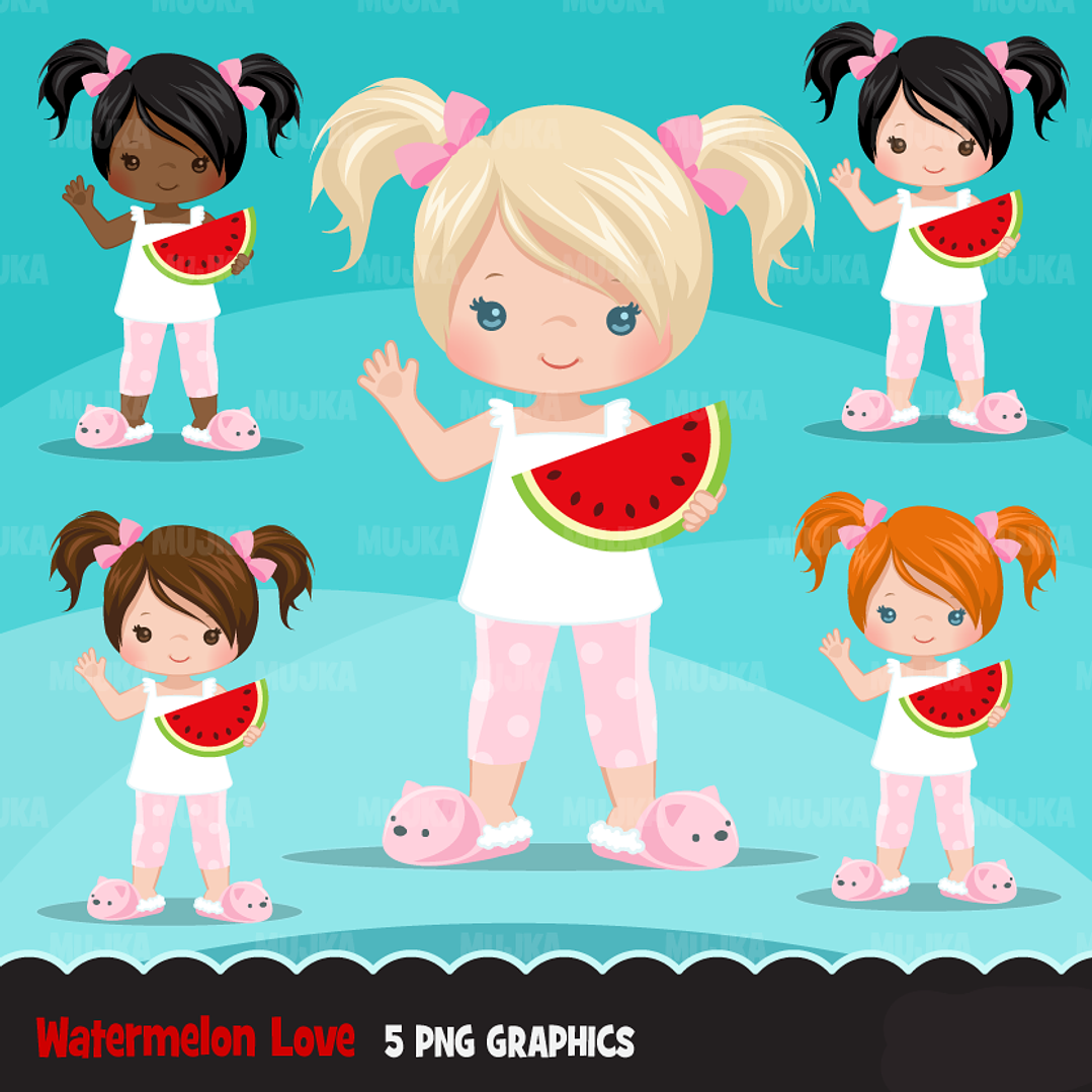 Kit Digital Meninas com Melancia  1