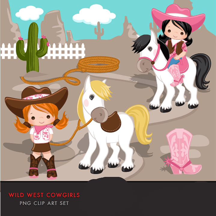 Kit Digital Cawboy Menina 1