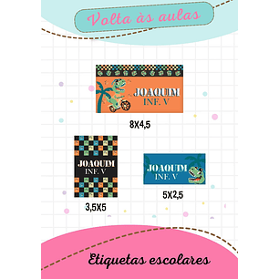 Arquivo Etiqueta Escolar Dino 
