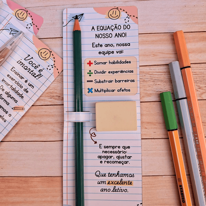 Arquivo Volta ás Áulas Card Lápis Borracha e Post It  1