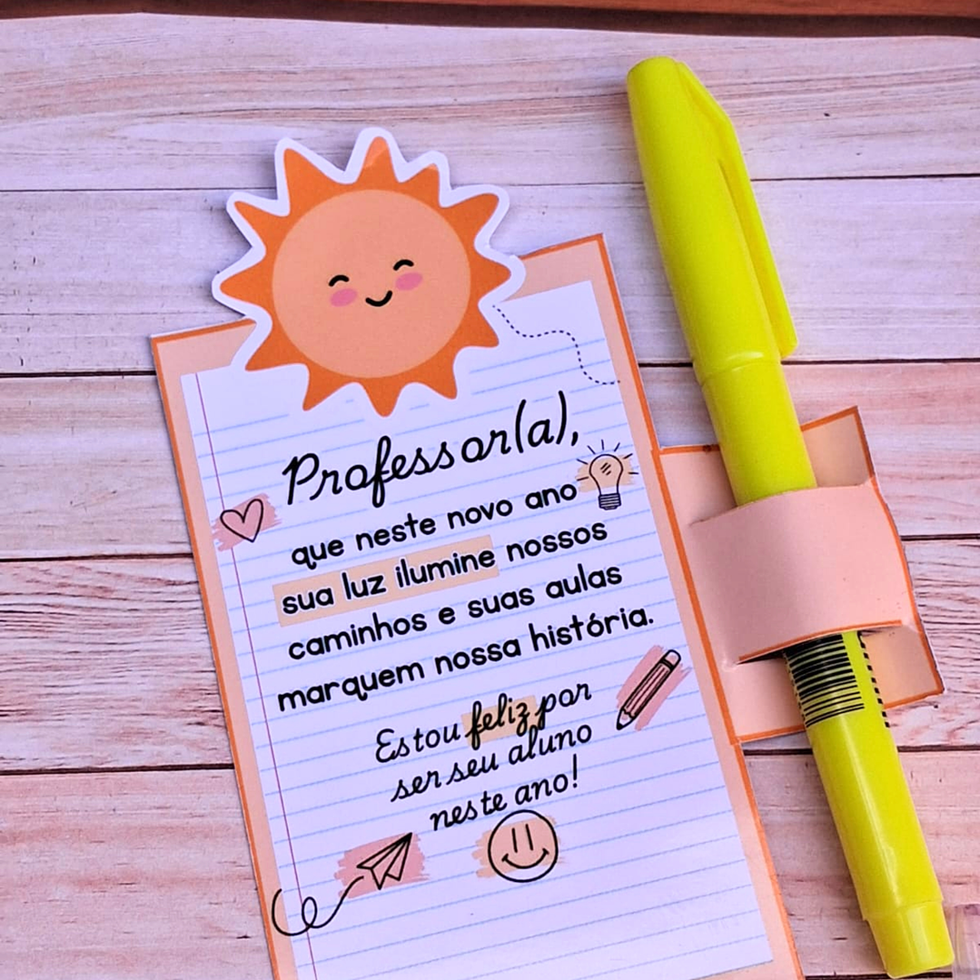 Arquivo Volta ás Áulas Card Lápis Professor  2