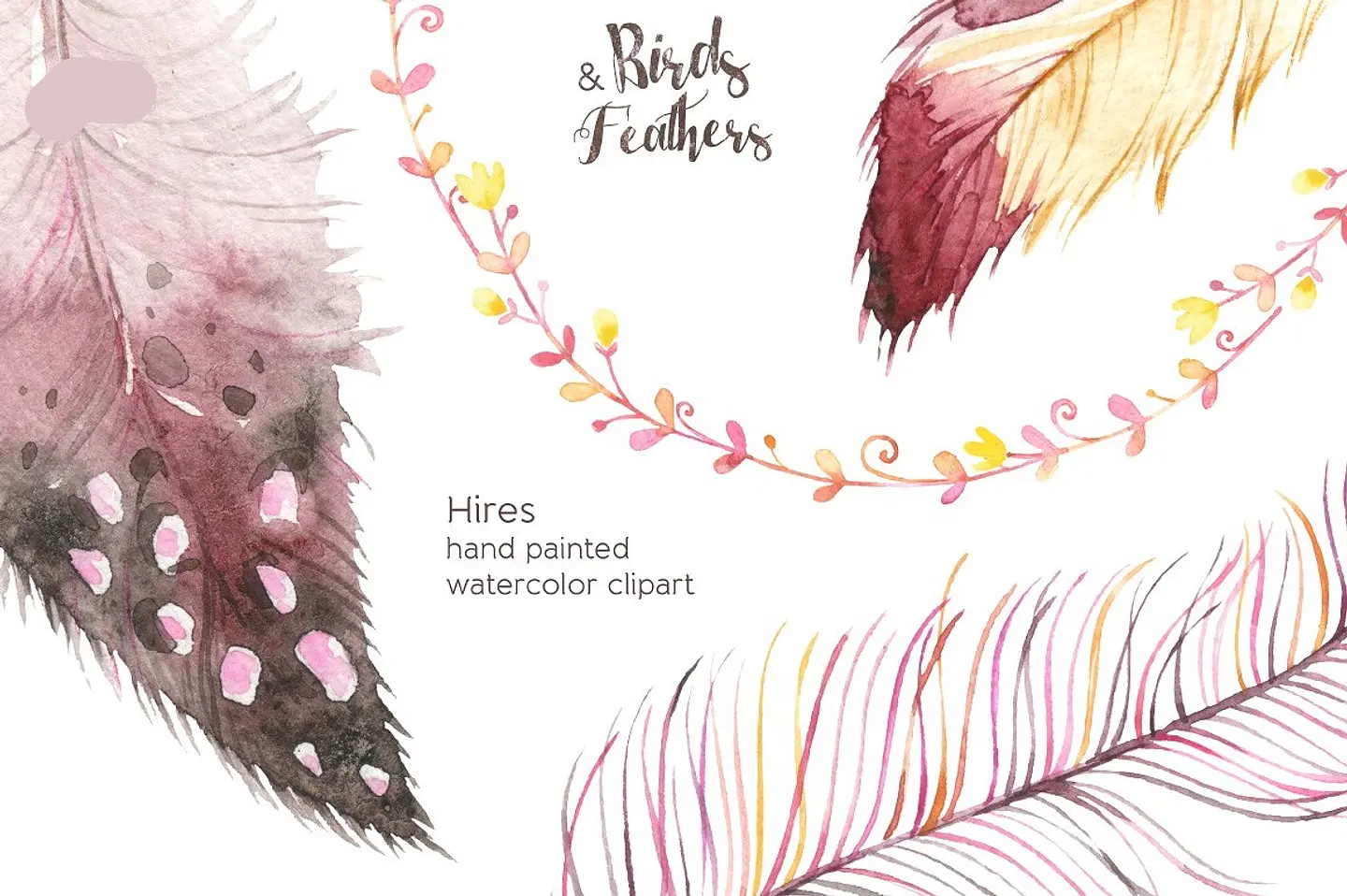 Kit Digital Penas Coloridas 1