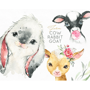 Kit Digital Animais de Fazenda 