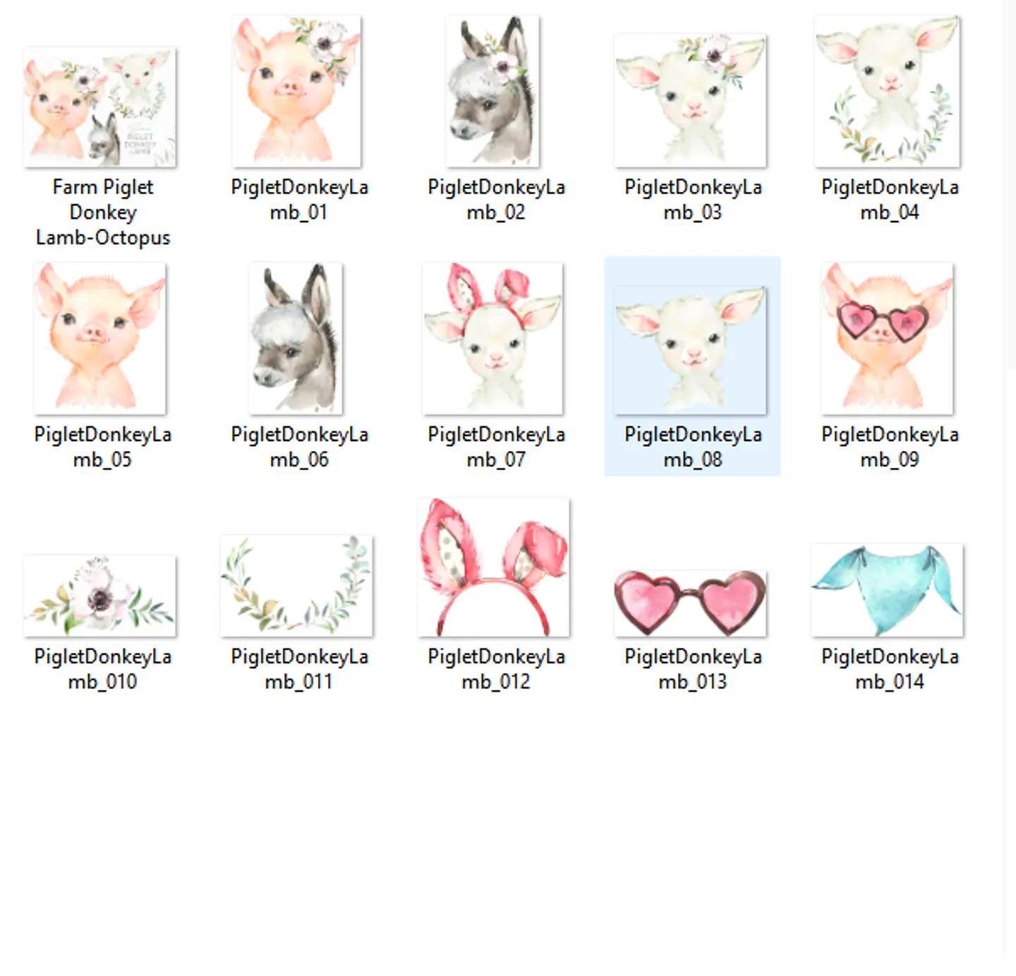 Kit Digital Animais da Fazenda 2