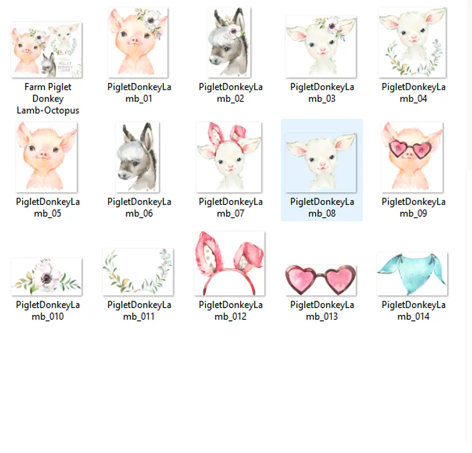 Kit Digital Animais da Fazenda 2