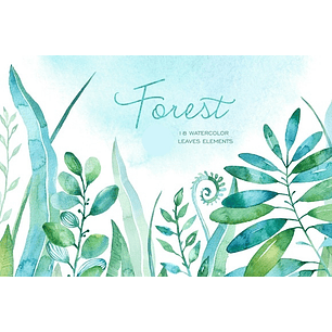 Kit Digital Folhas Na Floresta 