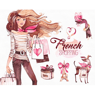 Kit Digital Menina No Shopping