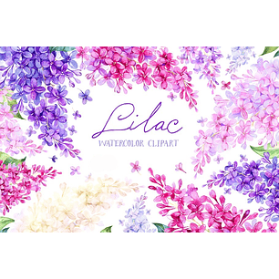 Kit Digital Flores Lilas 
