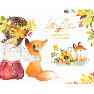 Kit Digital Menina e Raposa 