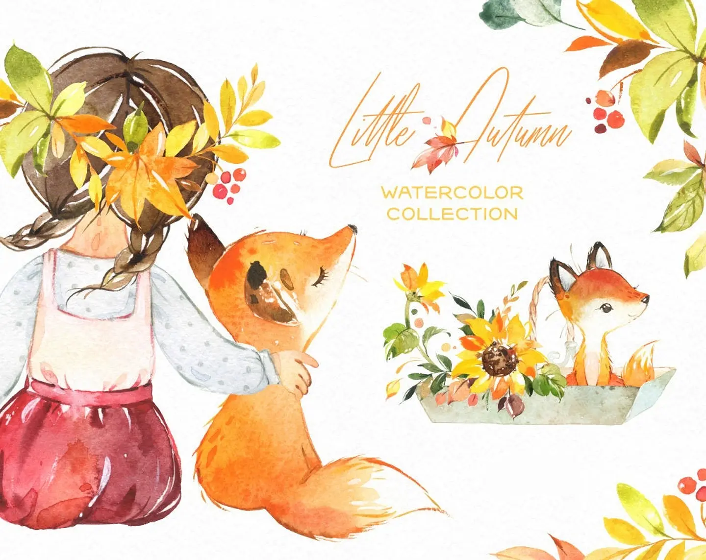 Kit Digital Menina e Raposa  1