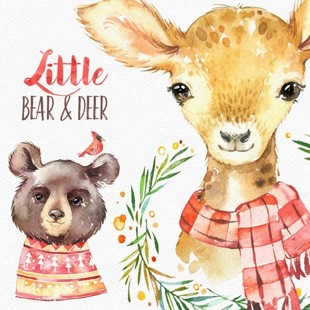 Kit Digital Cervo E Urso 1