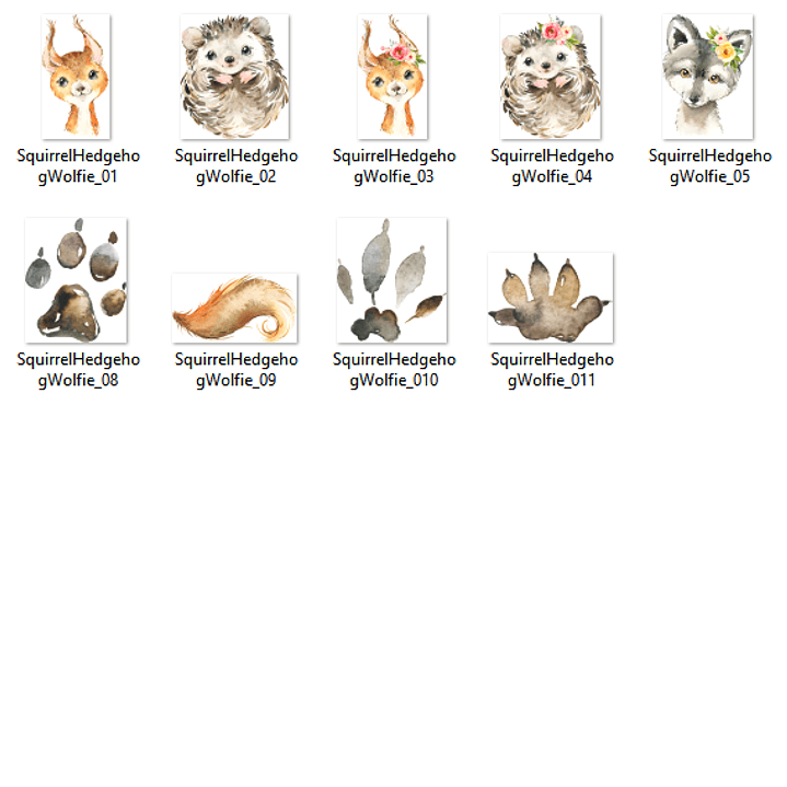 Kit Digital Animais da Floresta  2