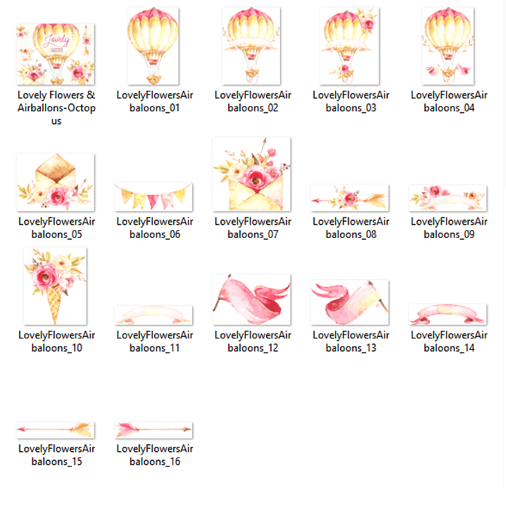 Kit Digital Balão Romantico  2