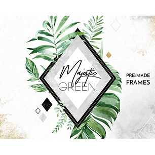 Kit Digital Molduras Folhas