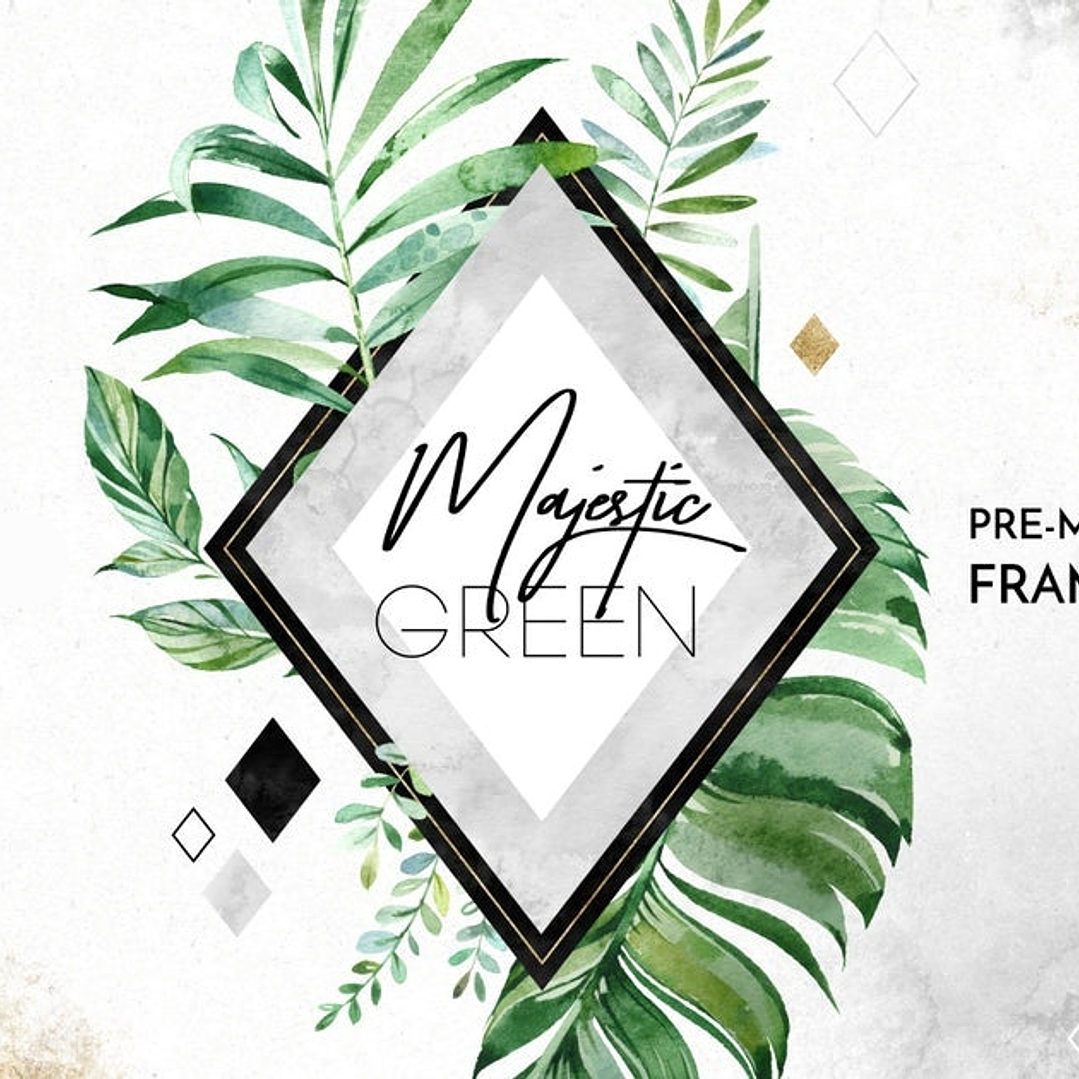 Kit Digital Molduras Folhas 1