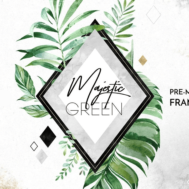 Kit Digital Molduras Folhas 1