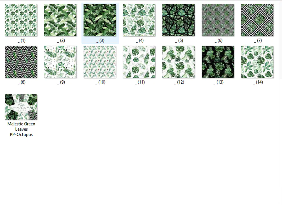 Kit Digital Pepelaria Folhas 2