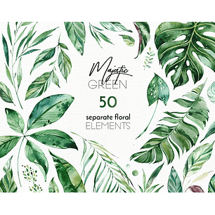 Kit Digital Folhas Verdes 