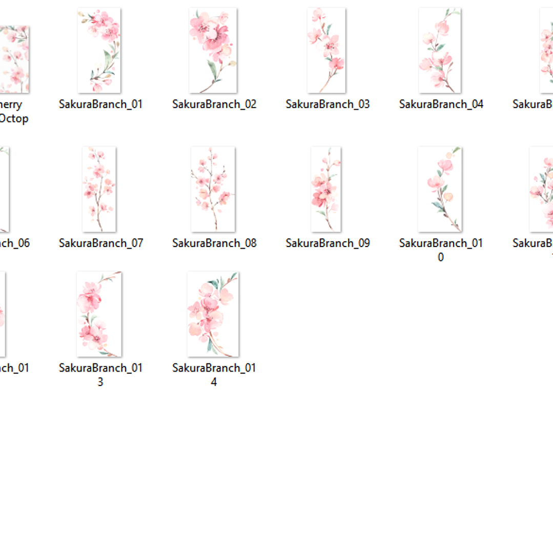 Kit Digital Flores Cerejeiras 2