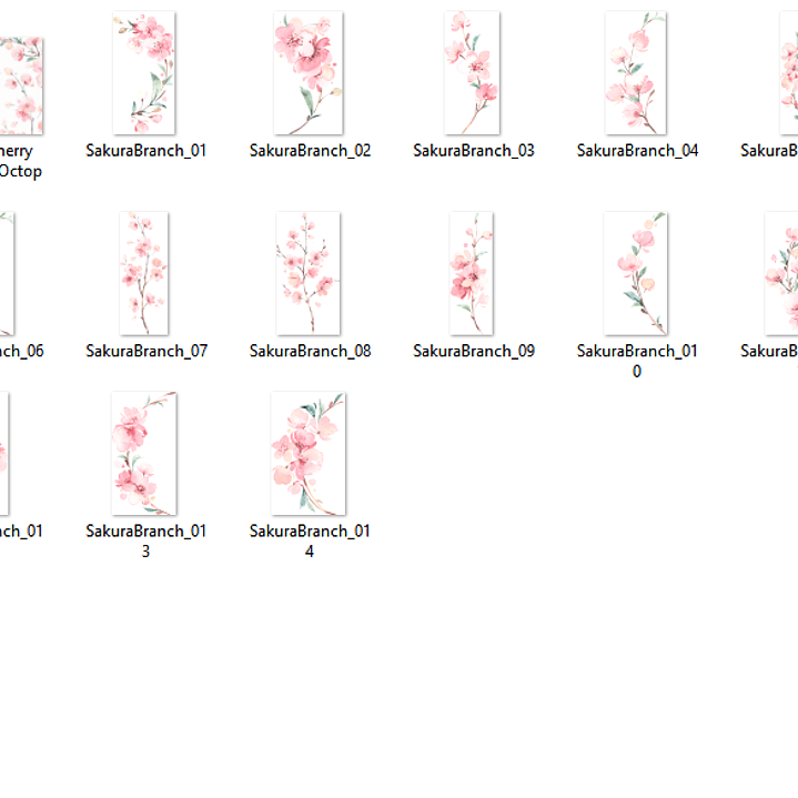 Kit Digital Flores Cerejeiras 2