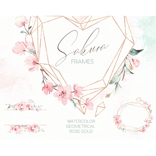 Kit Digital Molduras de Cerejeiras 