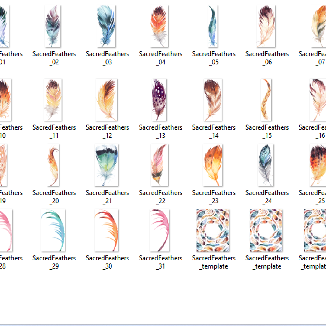 Kit Digital Penas Coloridas 2