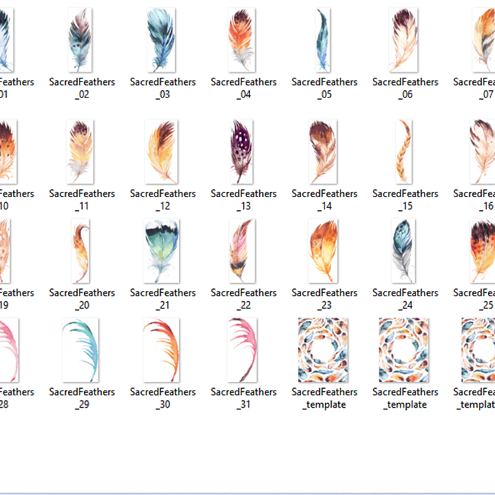 Kit Digital Penas Coloridas 2