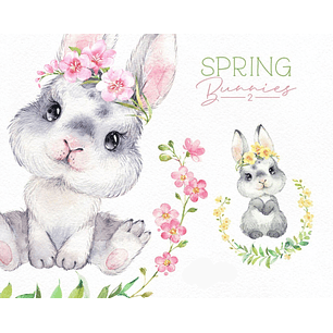 kit Digital Coelhinhos Fofinhos 