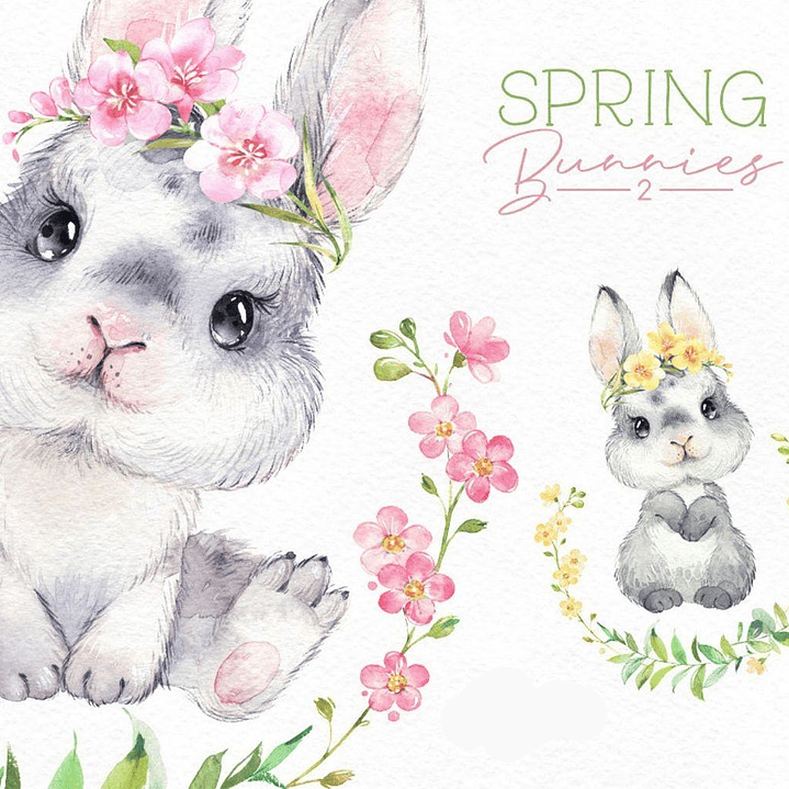 kit Digital Coelhinhos Fofinhos  1