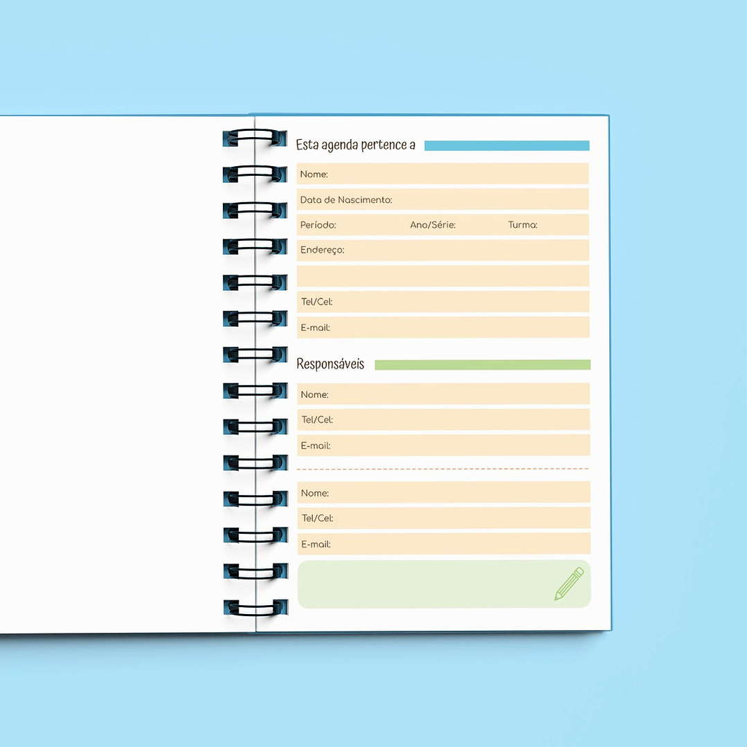 Arquivo Agenda Escolar Sem Data 1DPP + 2DPP 2026/2027 2