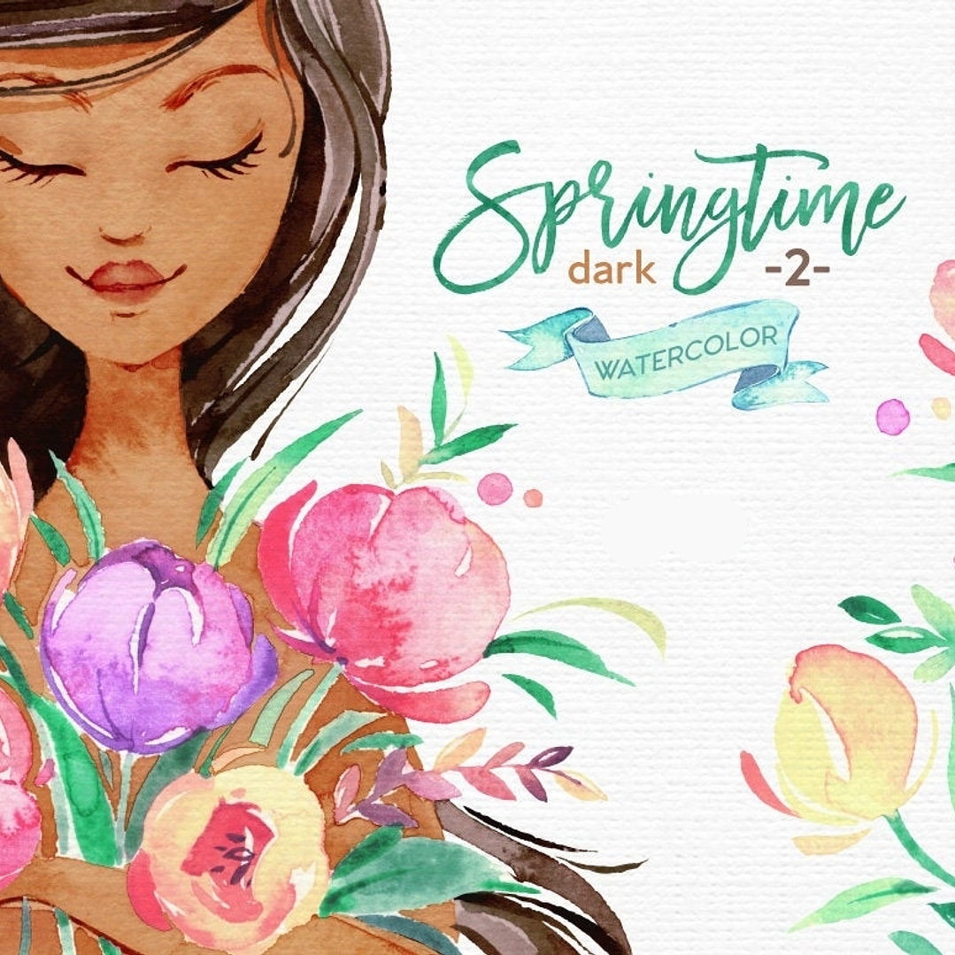 Kit Digital Menina Na Primaveira  1