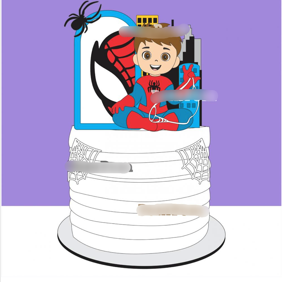 Arquivo Topo de Bolo Menino Aranha  1