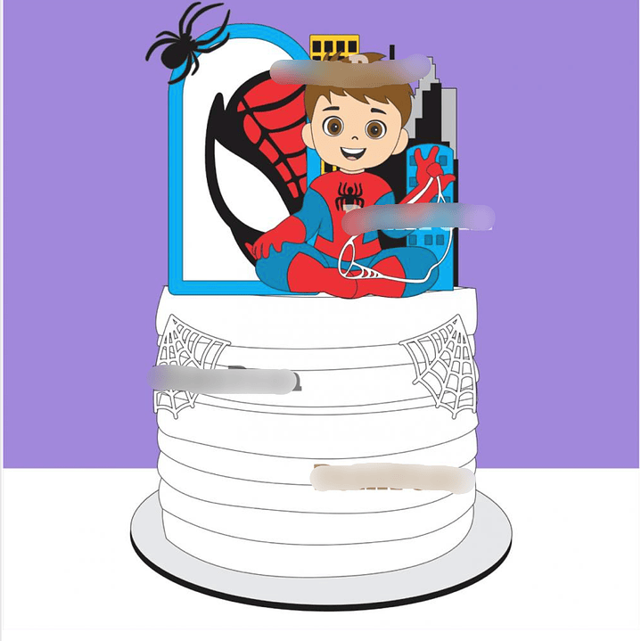 Arquivo Topo de Bolo Menino Aranha  1