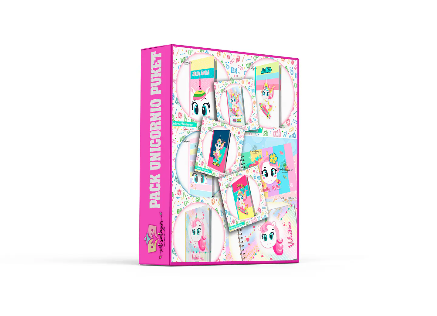 Arquivo Escolar Pack Capas Unicórnio Puket 1