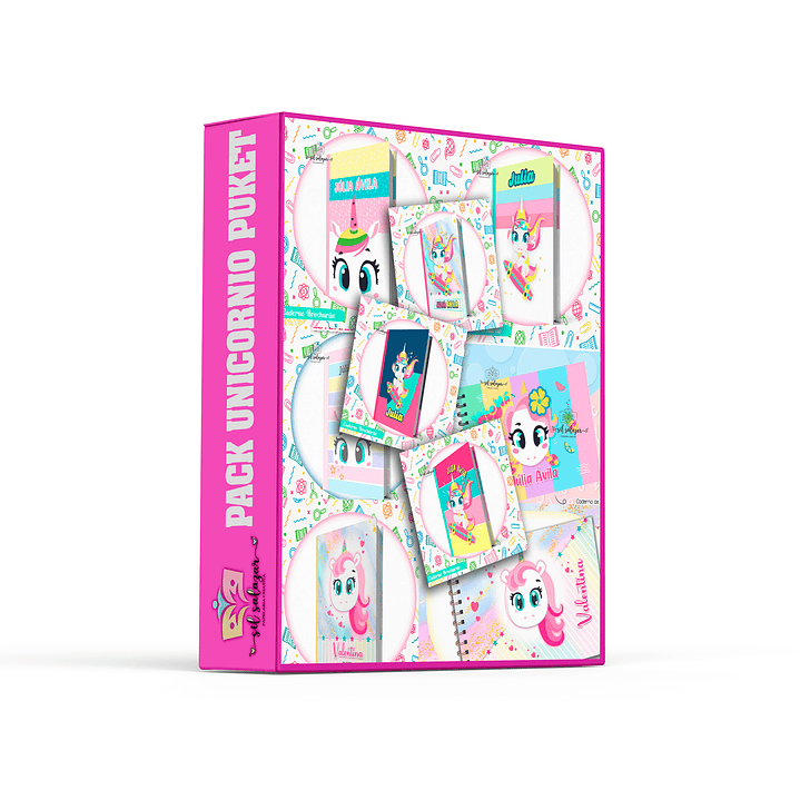 Arquivo Escolar Pack Capas Unicórnio Puket 1