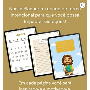 Arquivo Planner Jesus 2026 + Dinâmicas Culto Kids 