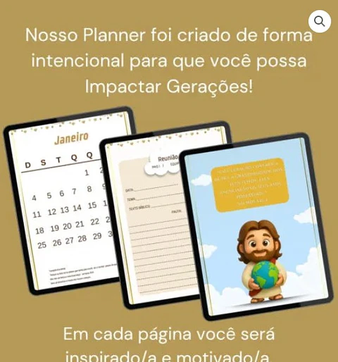 Arquivo Planner Jesus 2026 + Dinâmicas Culto Kids 