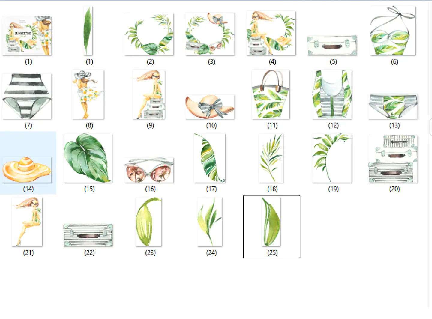 Kit Digital Menina Verão  2