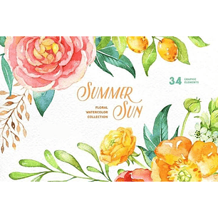 Kit Digital Flores Verão 